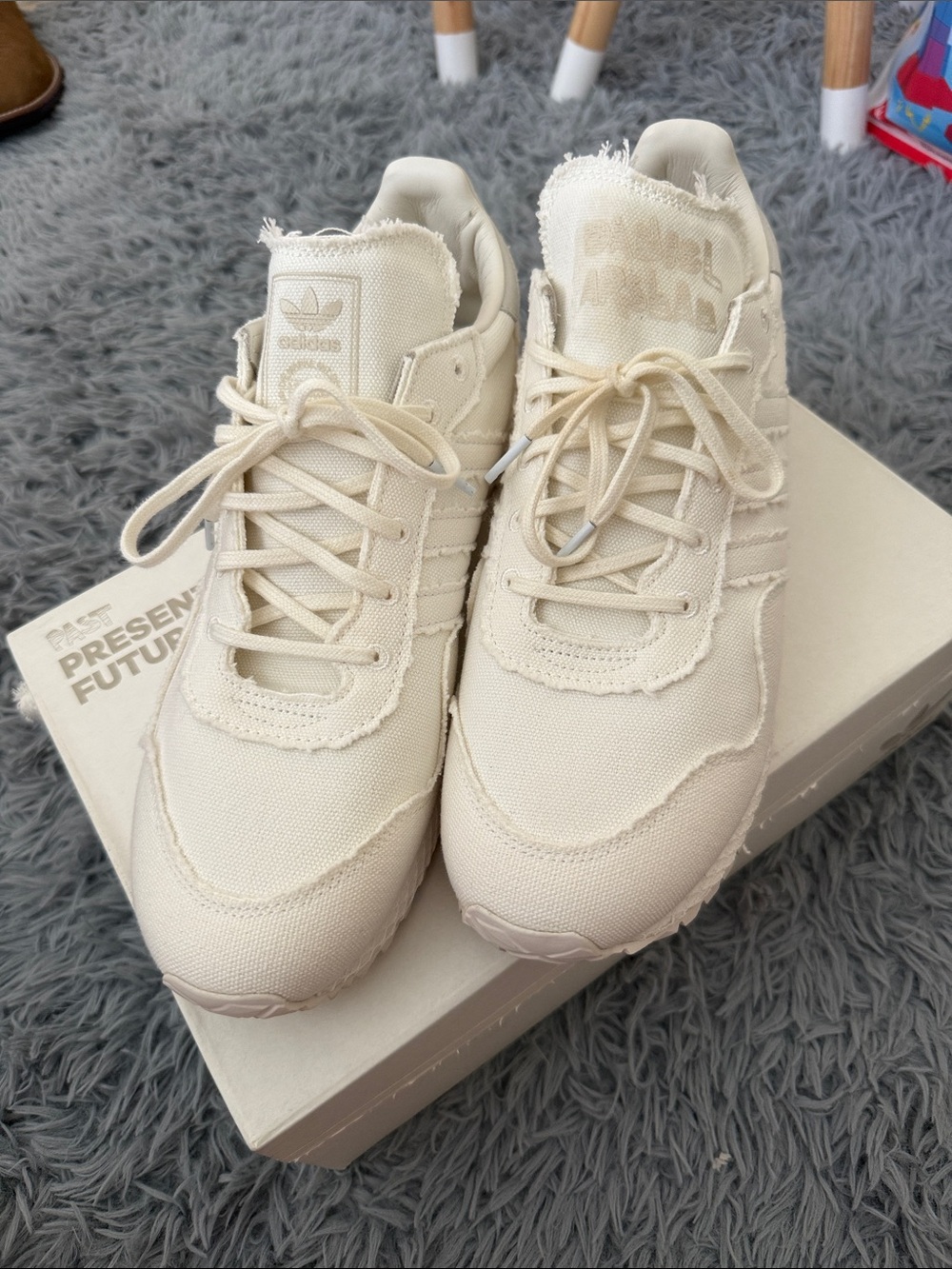 adidas Off-White Canvas Sneakers Daniel Arsham
